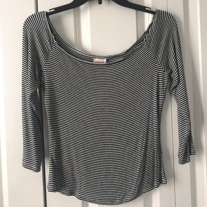 Mossimo off shoulder striped top